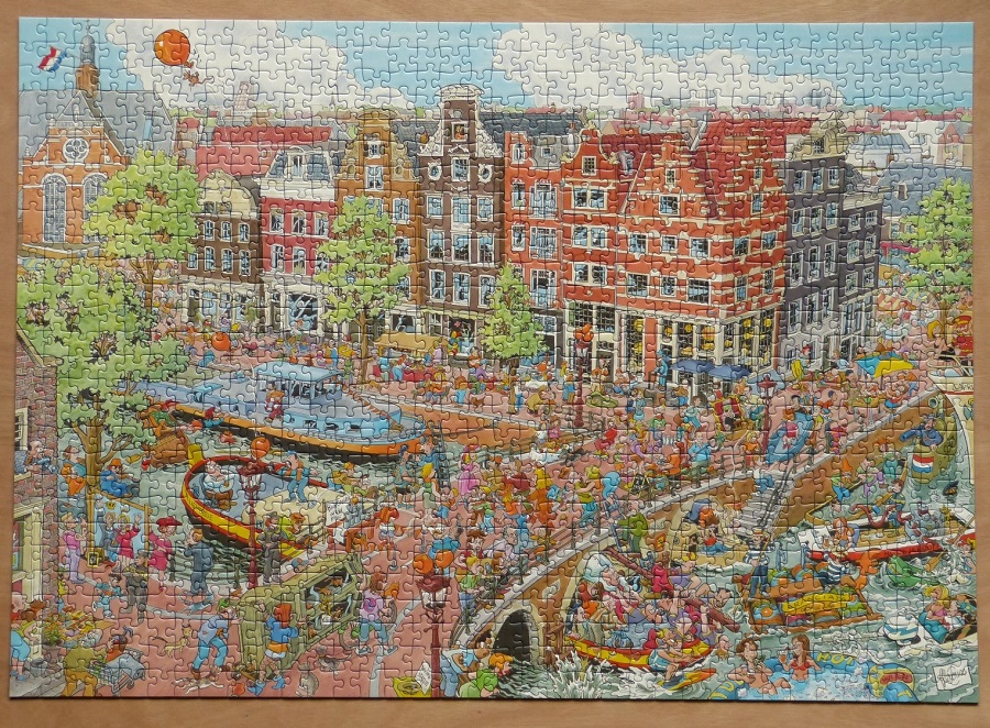 ontrouw Doe voorzichtig Oven Puzzel Amsterdam Koningsdag 1000 stukjes - Ravensburger / Jan van Haasteren